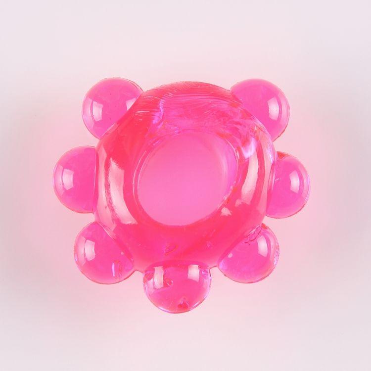 Розовое эрекционное колечко  Цветок-8710