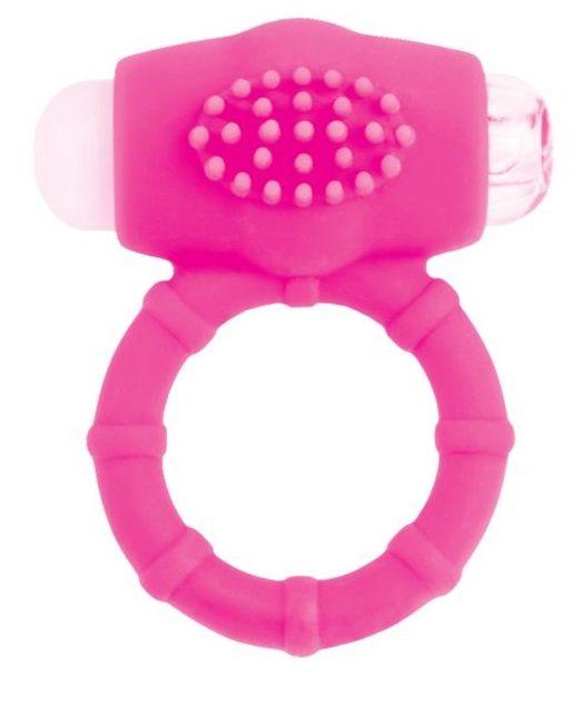 Розовое эрекционное виброкольцо A-toys-5870
