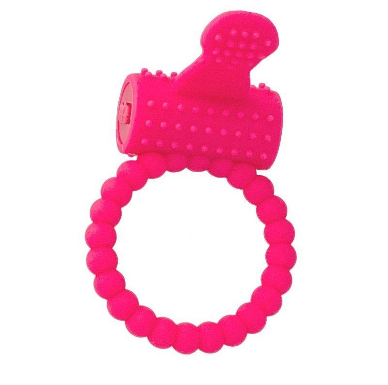 Розовое силиконовое виброкольцо A-toys-9422