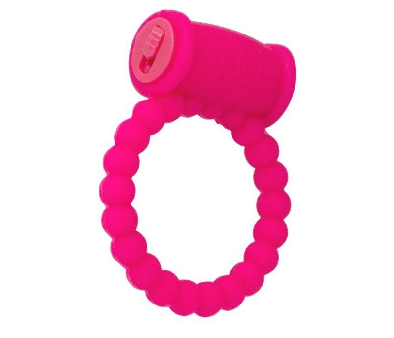 Розовое виброкольцо на пенис A-toys из силикона-9425