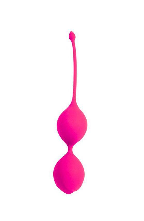 Розовые двойные вагинальные шарики с хвостиком Cosmo-6004