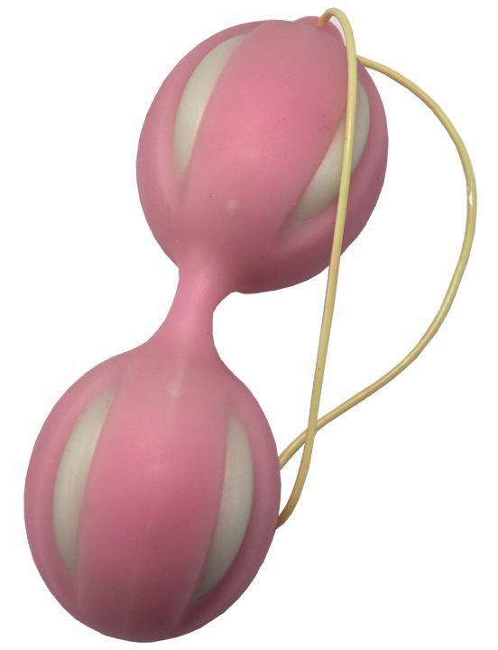 Розовые вагинальные шарики для тренировки интимных мышц-3541