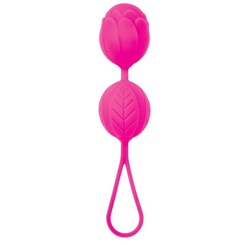 Розовые вагинальные шарики с петелькой для извлечения-5868