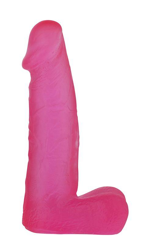 Розовый фаллоимитатор средних размеров XSKIN 6 PVC DONG - 15 см.-2502