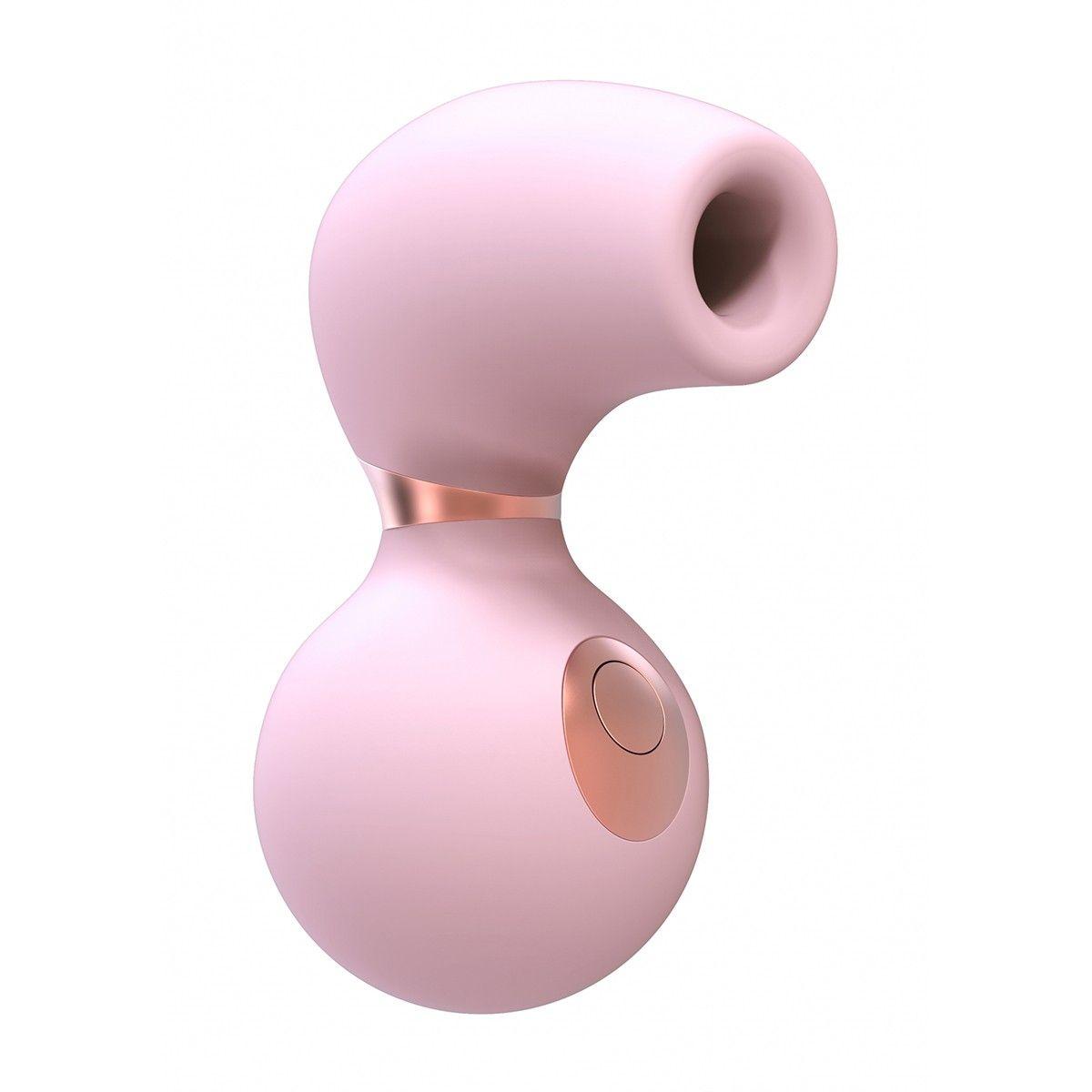 Розовый клиторальный вакуум-волновой массажер Irresistible Invincible-8654