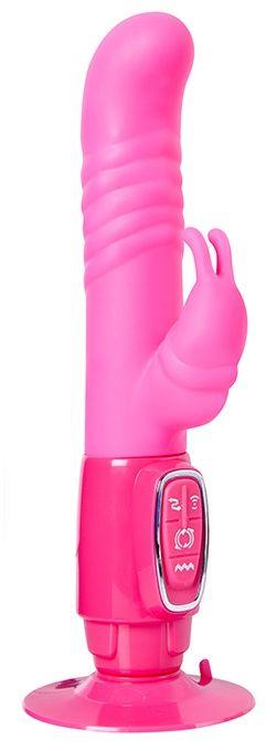 Розовый реалистичный вибратор SEX CONQUEROR SPIRAL MOTION DUO VIBE - 21 см.-921