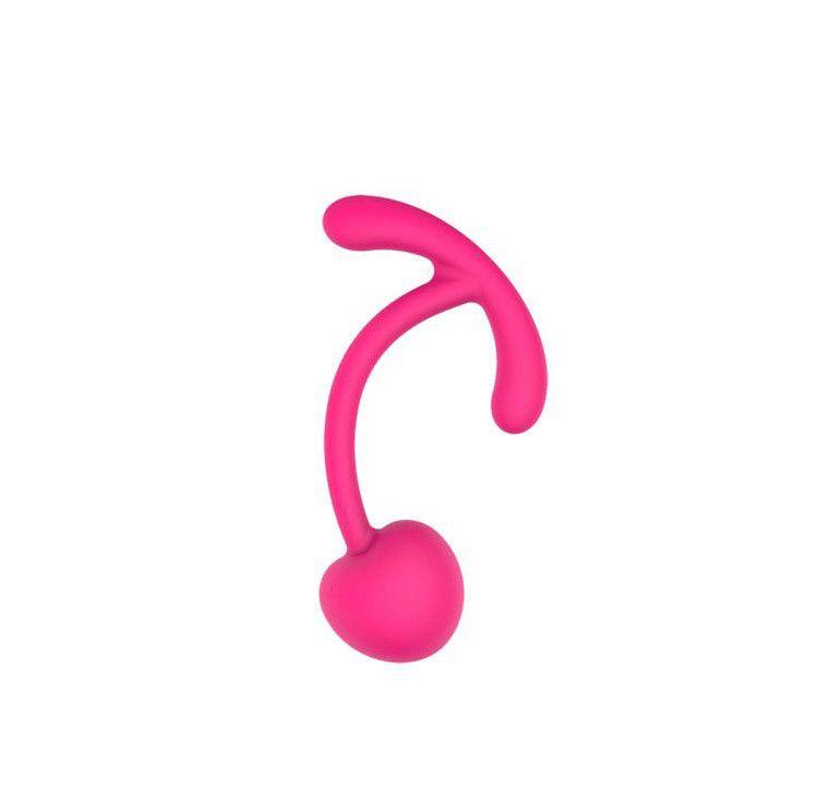 Розовый вагинальный шарик с ограничителем-5971