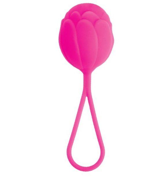Розовый вагинальный шарик с петелькой для извлечения-5869