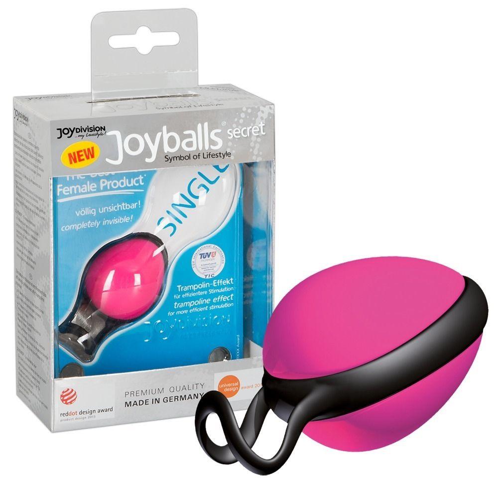 Розовый вагинальный шарик со смещенным центром тяжести Joyballs Secret-3267