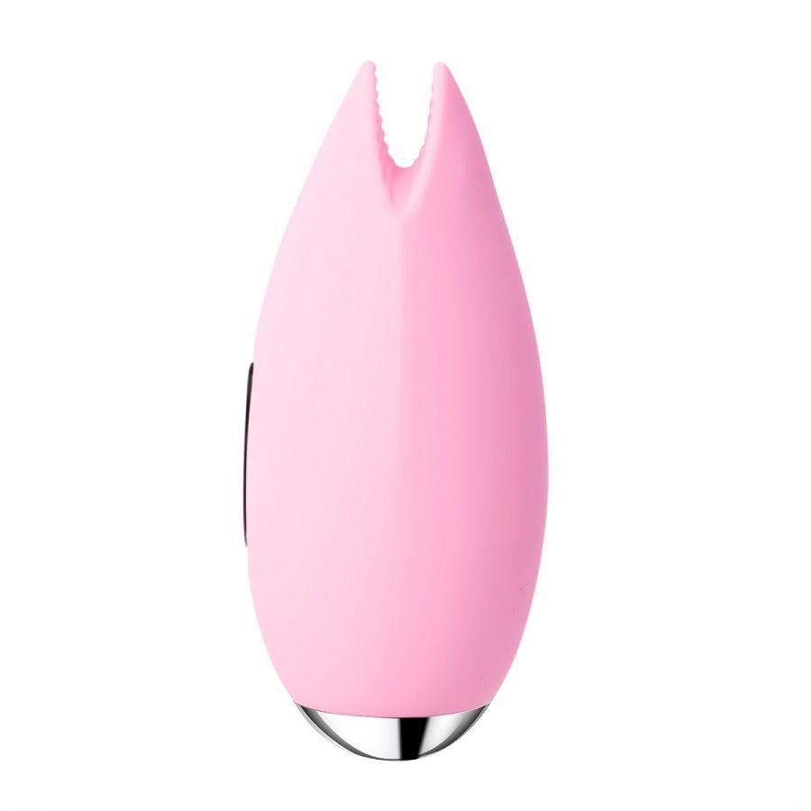 Розовый вибростимулятор клитора Candy с эффектом  поцелуя рыбки-3424