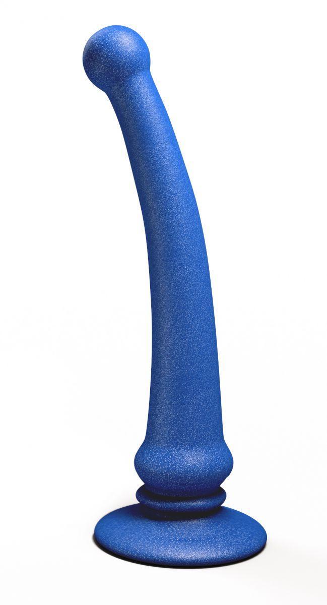 Синий анальный стимулятор Rapier Plug - 15 см.-12746
