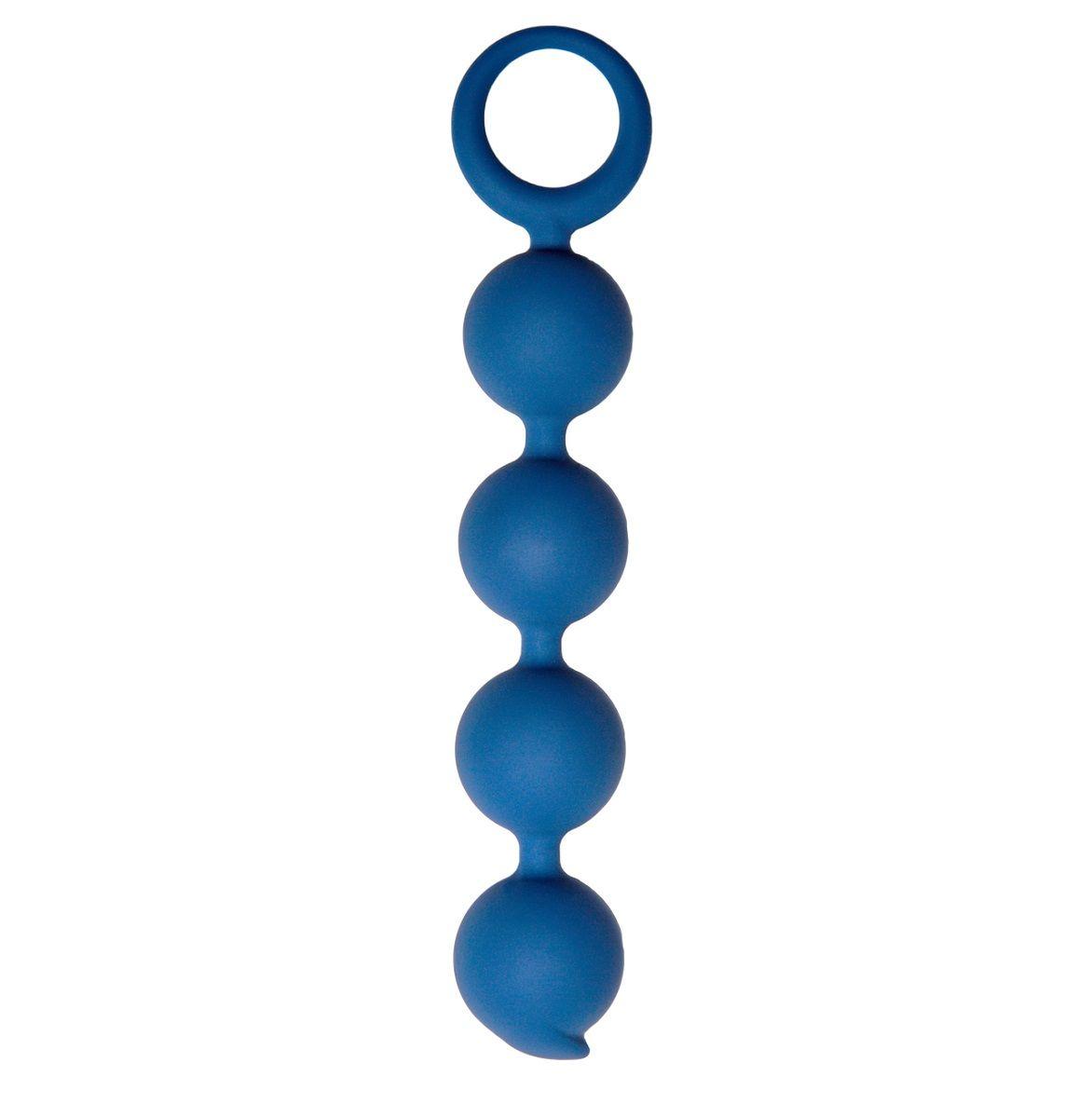 Синяя анальная цепочка Appulse - 15 см.-1432