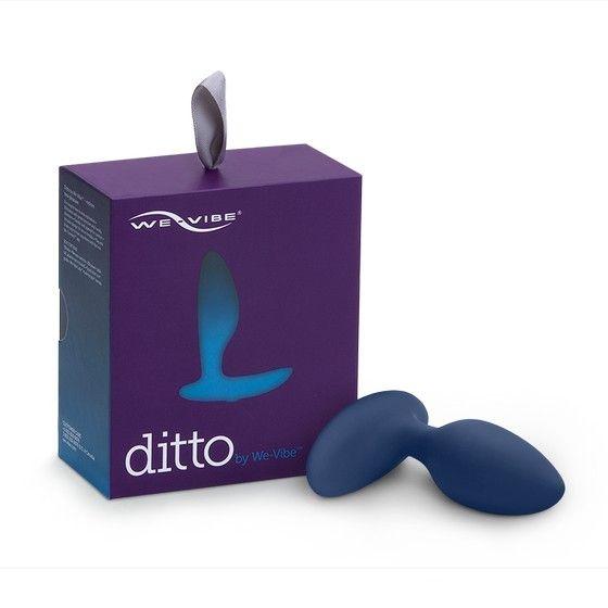 Синяя анальная пробка для ношения Ditto с вибрацией и пультом ДУ - 8