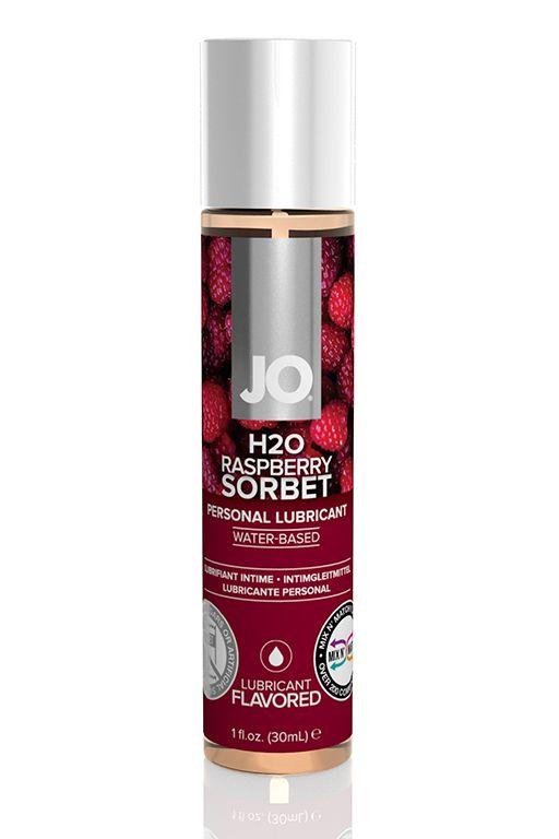 Смазка с ароматом малинового щербета JO Flavored Raspberry Sorbet - 30 мл.-8122