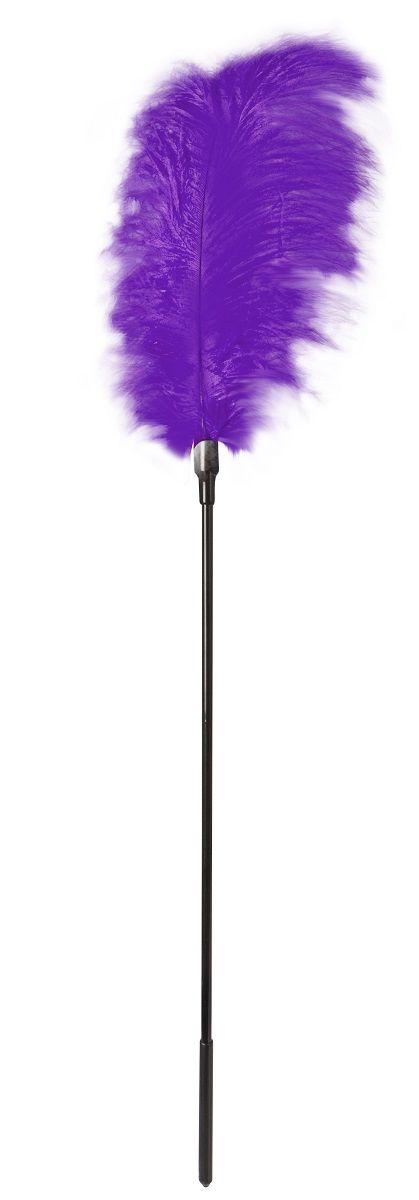 Стек с большим фиолетовым пером Large Feather Tickler - 65 см.-732