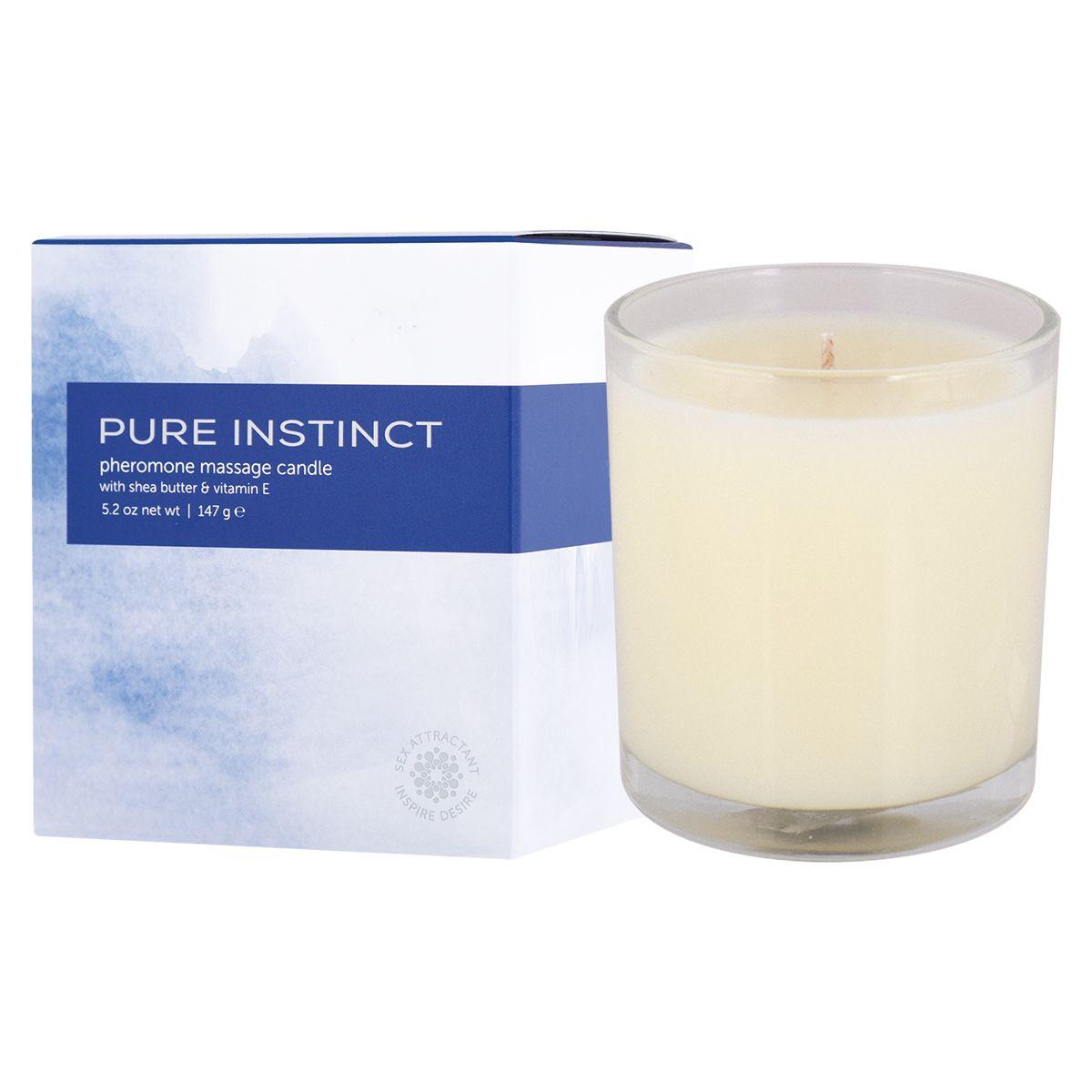 Свеча для массажа с феромонами Pure Instinct True Blue - 147 гр.-6615