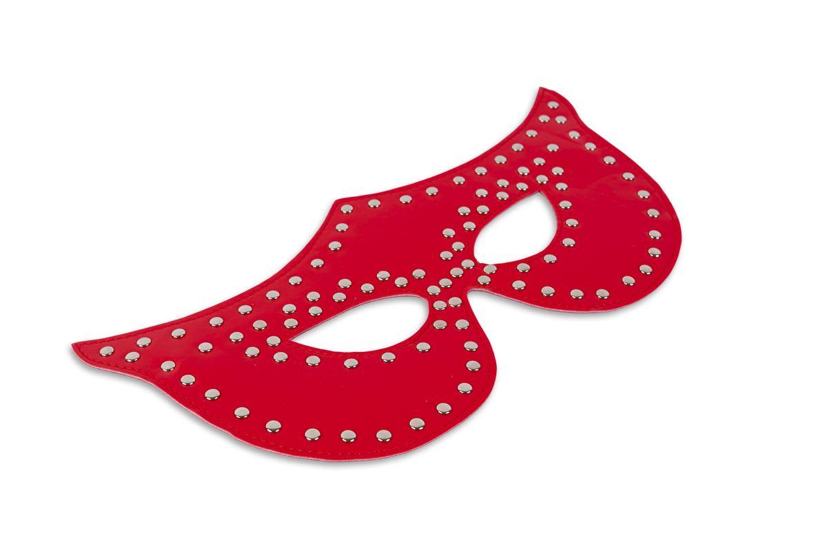 Таинственная красная маска с заклёпками-3423