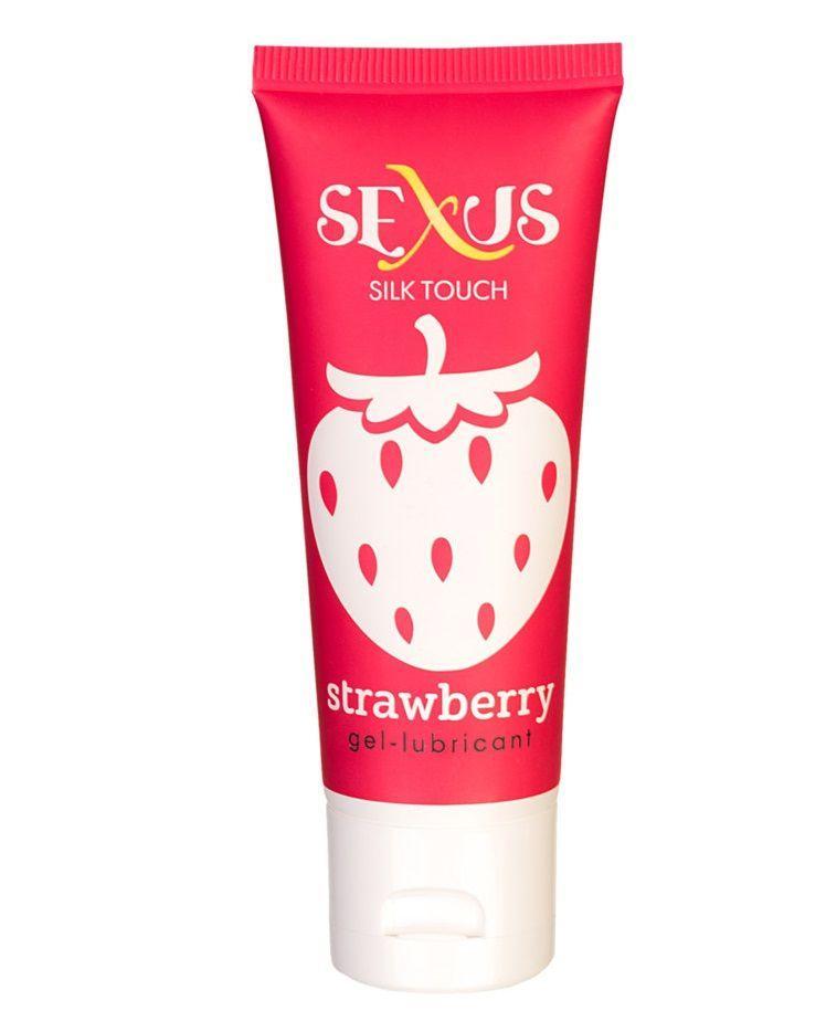 Увлажняющая гель-смазка с ароматом клубники Silk Touch Strawberry - 50 мл.-2495