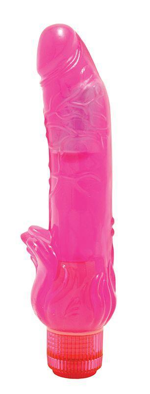 Вибромассажер розового цвета из силикона с усиками для стимуляции клитора - 20