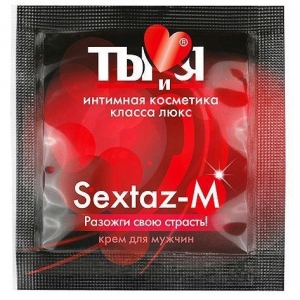 Возбуждающий крем Sextaz-M для мужчин в одноразовой упаковке - 1