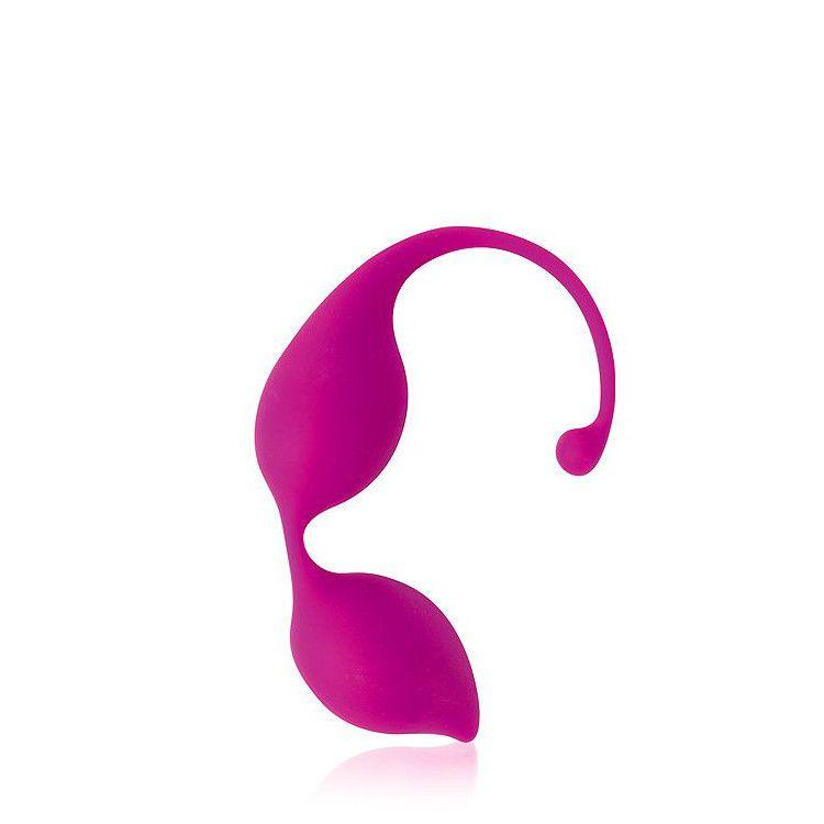 Ярко-розовые фигурные вагинальные шарики Cosmo-6025