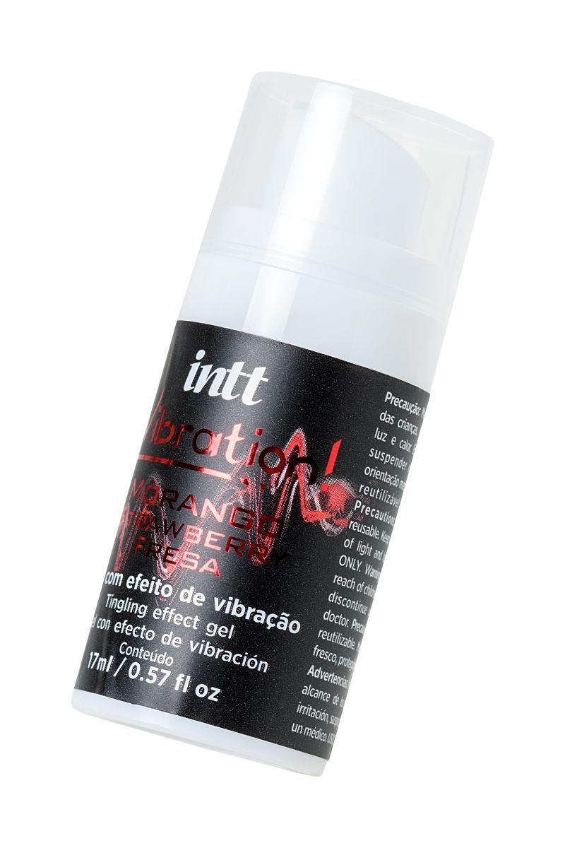 Жидкий массажный гель VIBRATION Strawberry с ароматом клубники и эффектом вибрации - 17 мл.-9584