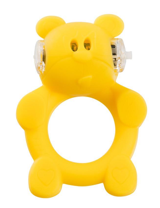 Жёлтое виброкольцо на пенис Brutal Bear-6310