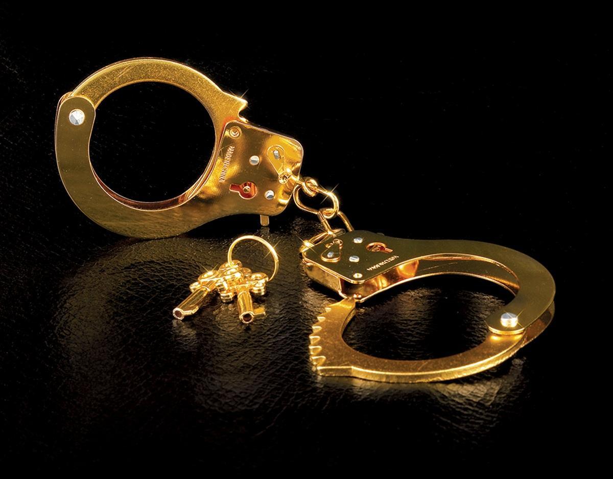 Золотистые наручники Metal Cuffs-5329