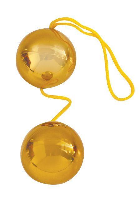 Золотистые вагинальные шарики Balls-5993