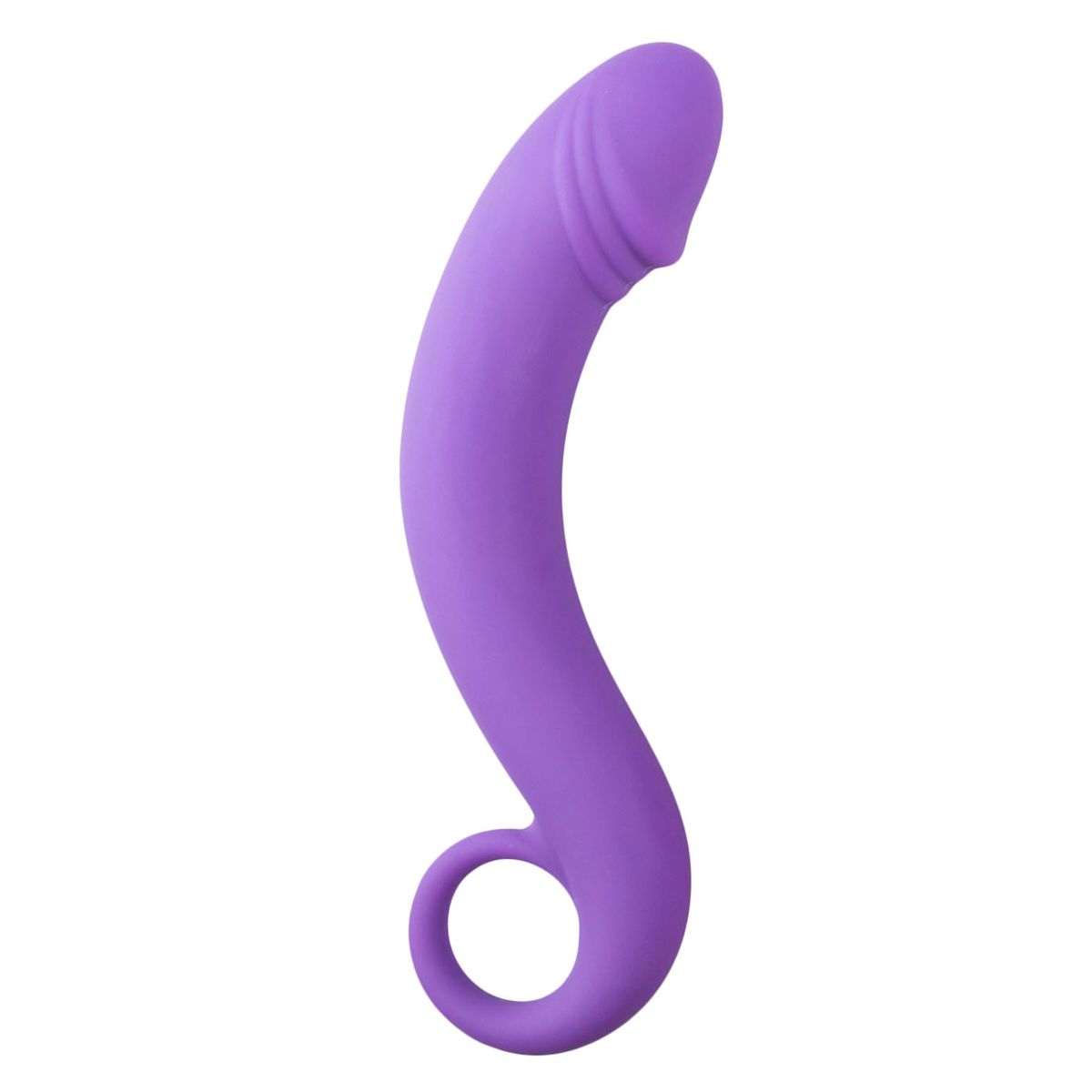 Фиолетовый анальный фаллоимитатор Curved Dong - 17