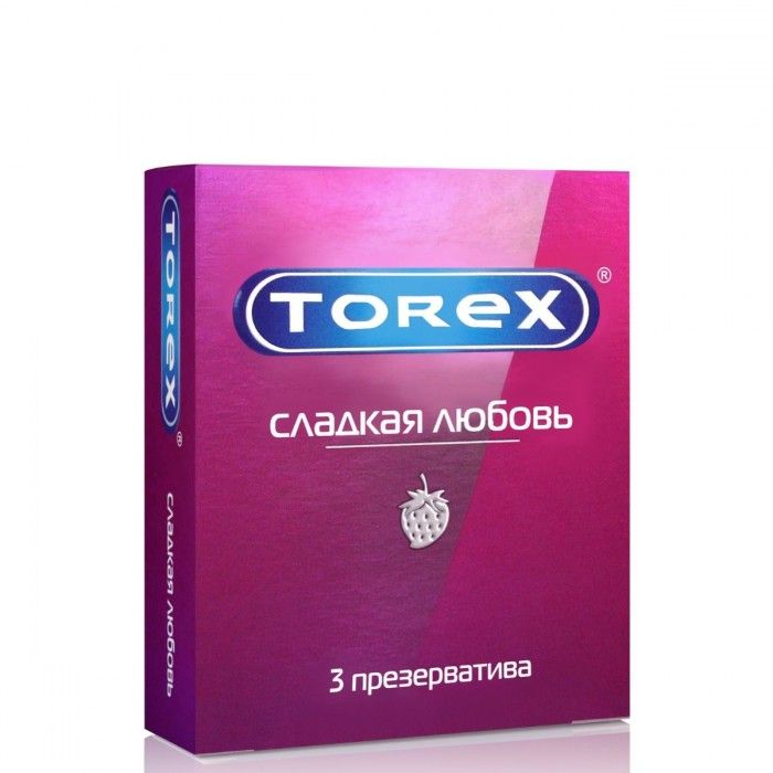 Презервативы Torex Сладкая любовь с ароматом клубники - 3 шт.