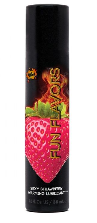 Разогревающий лубрикант Fun Flavors 4-in-1 Sexy Strawberry с ароматом клубники - 30 мл.-772