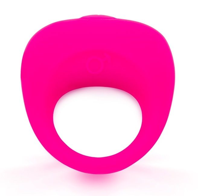 Розовое эрекционное кольцо с вибрацией-2622