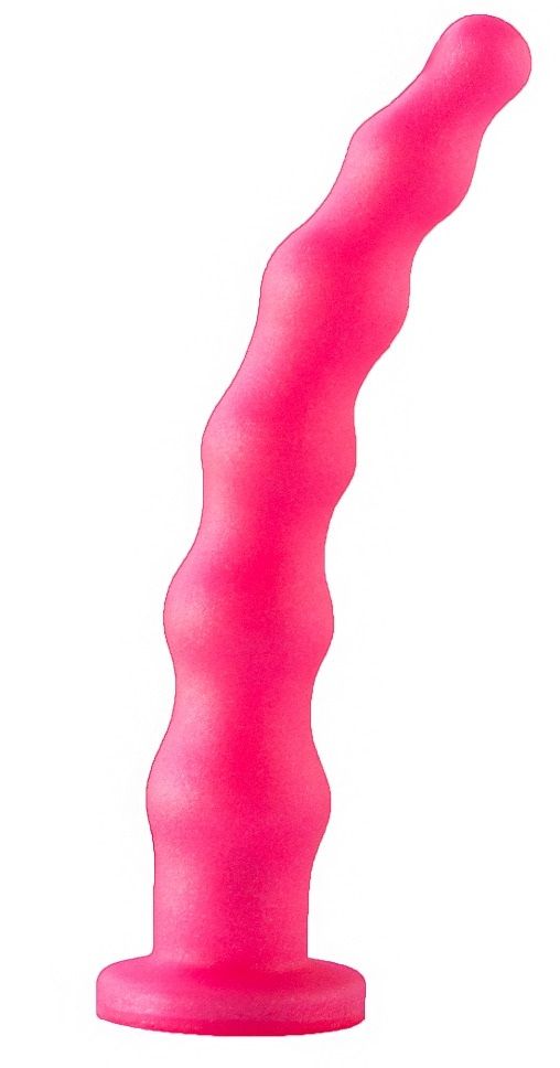 Розовый гелевый анальный стимулятор - 20 см.-650
