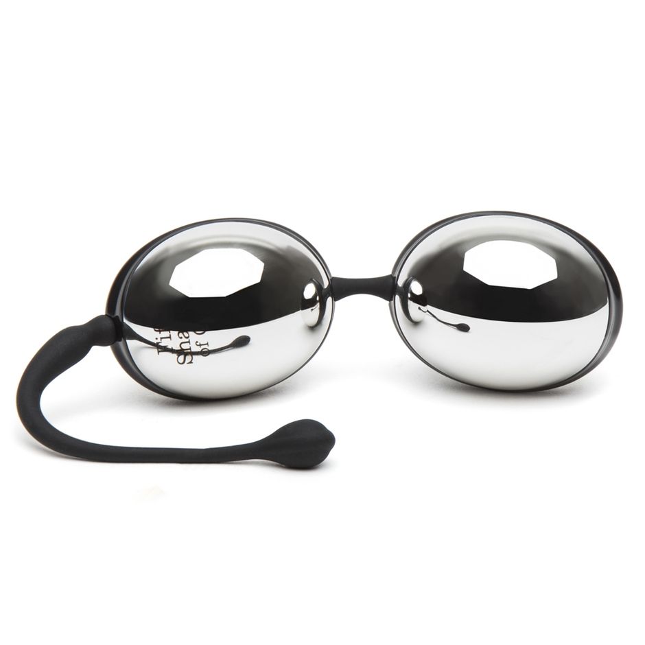 Серебристо-черные вагинальные шарики Inner Goddess Silver Jiggle Balls-2655