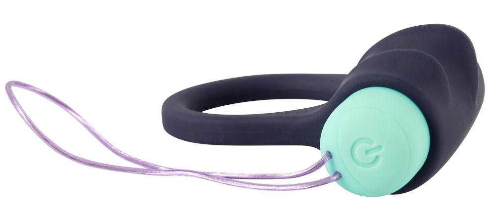 Темно-фиолетовое эрекционное кольцо с вибропулей и пультом ДУ-2520
