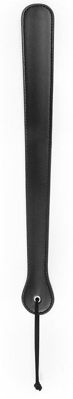 Черная гладкая классическая шлепалка с ручкой - 48 см.-
