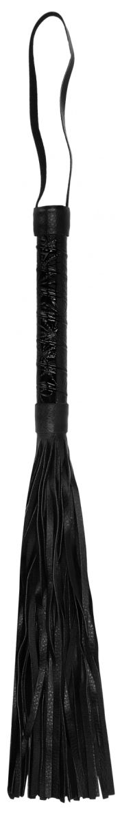Черная многохвостовая гладкая плеть Luxury Whip - 38