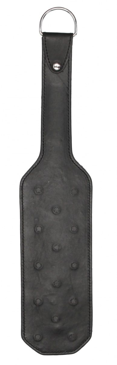 Черная шлепалка Leather Vampire Paddle - 41 см.-