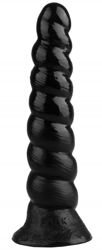Черная винтообразная анальная втулка - 26 см.-