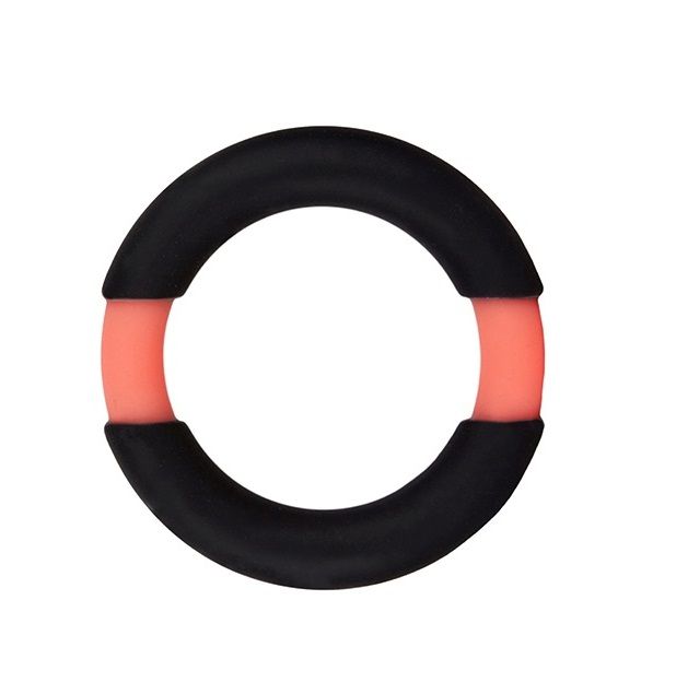 Черно-оранжевое эрекционное кольцо на пенис Neon Stimu-
