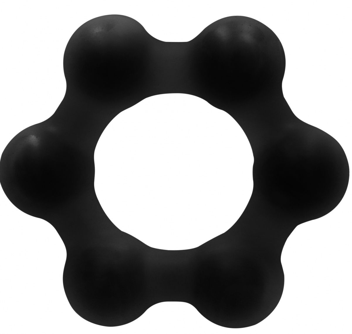 Черное эрекционное кольцо No.82 Weighted Cock Ring-