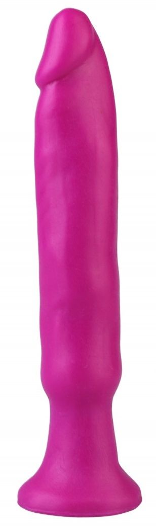 Фиолетовый анальный стимулятор без мошонки - 14 см.-