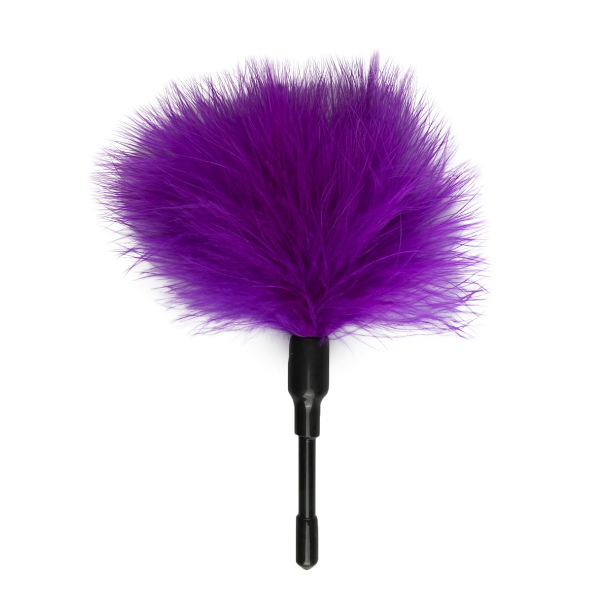 Фиолетовый мини-тиклер с перышками - 17 см.-