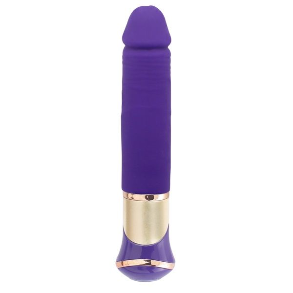 Фиолетовый перезаряжаемый вибратор ECSTASY Deluxe Greedy Dong - 19