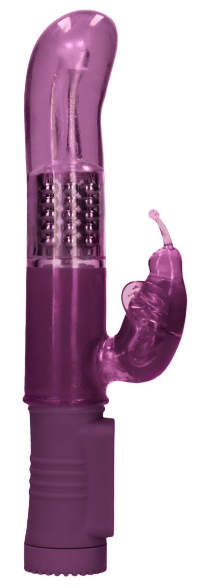 Фиолетовый вибратор-кролик Rotating Butterfly - 22
