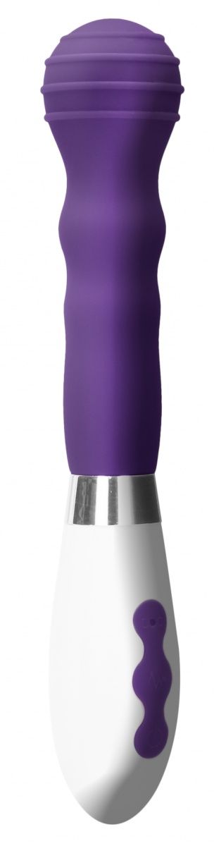 Фиолетовый вибромассажер Alida - 21 см.-