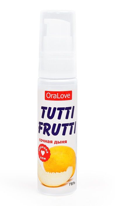 Гель-смазка Tutti-frutti со вкусом сочной дыни - 30 гр.-