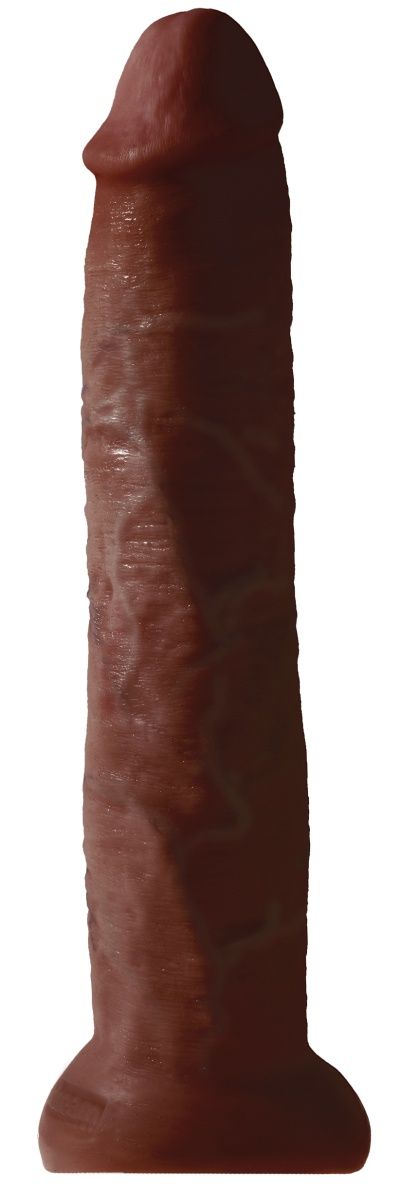 Коричневый фаллоимитатор-гигант на присоске 13  Cock - 33 см.-