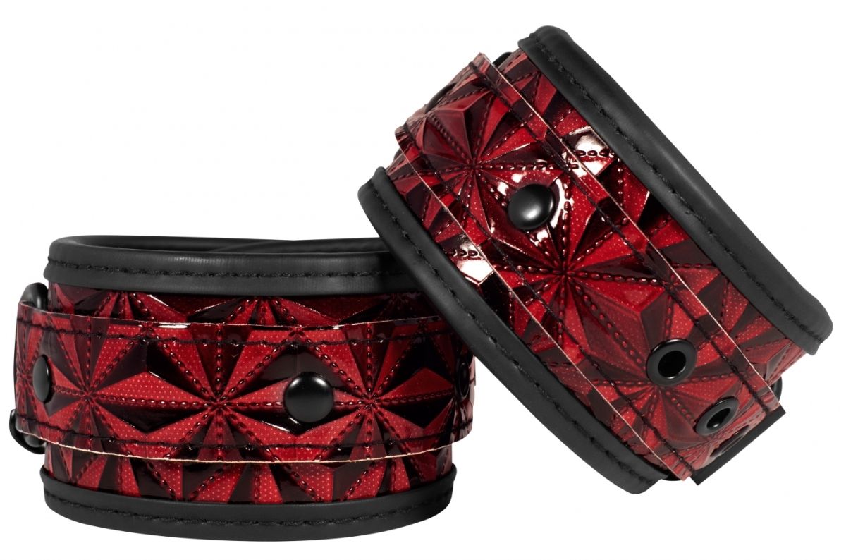 Красно-черные поножи Luxury Ankle Cuffs-